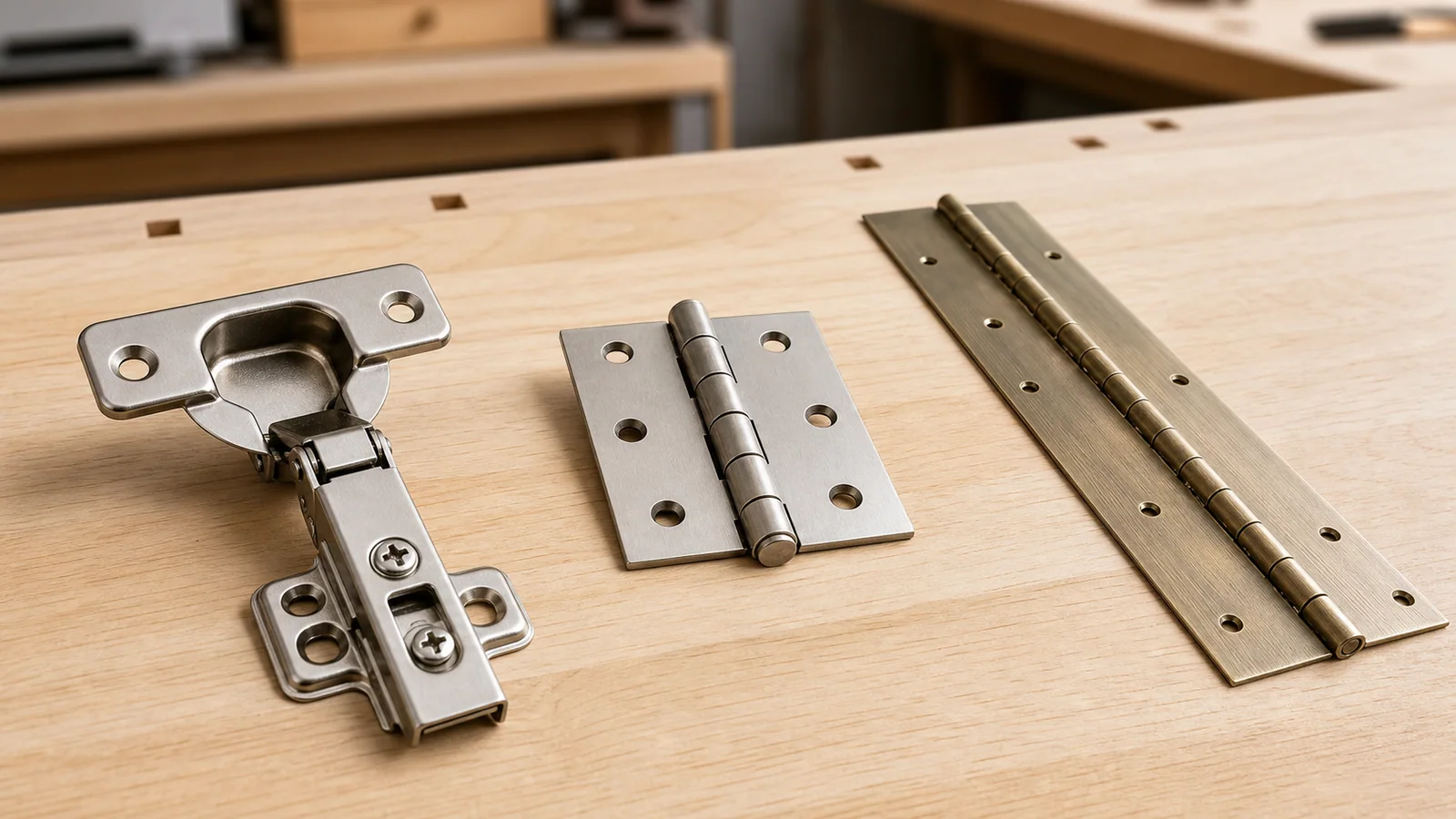A Buyer's Guide to Cabinet Hinges: Concealed, Standard, and Piano Hinges