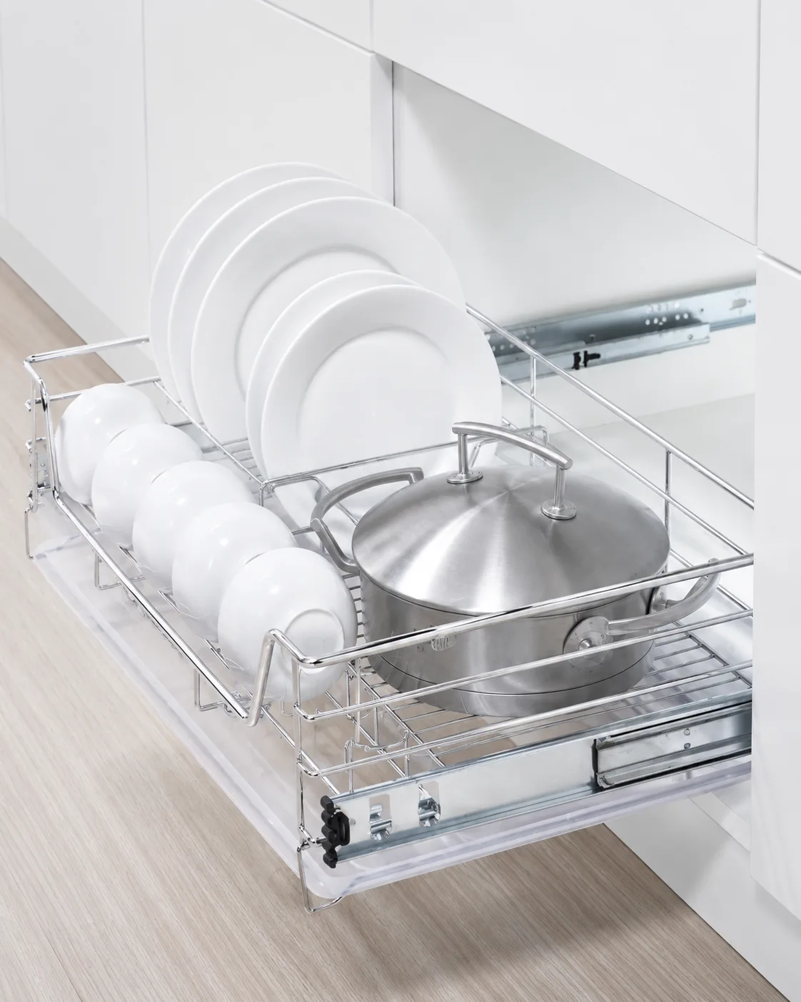 Pull-Out Kitchen Cabinet Storage Rack