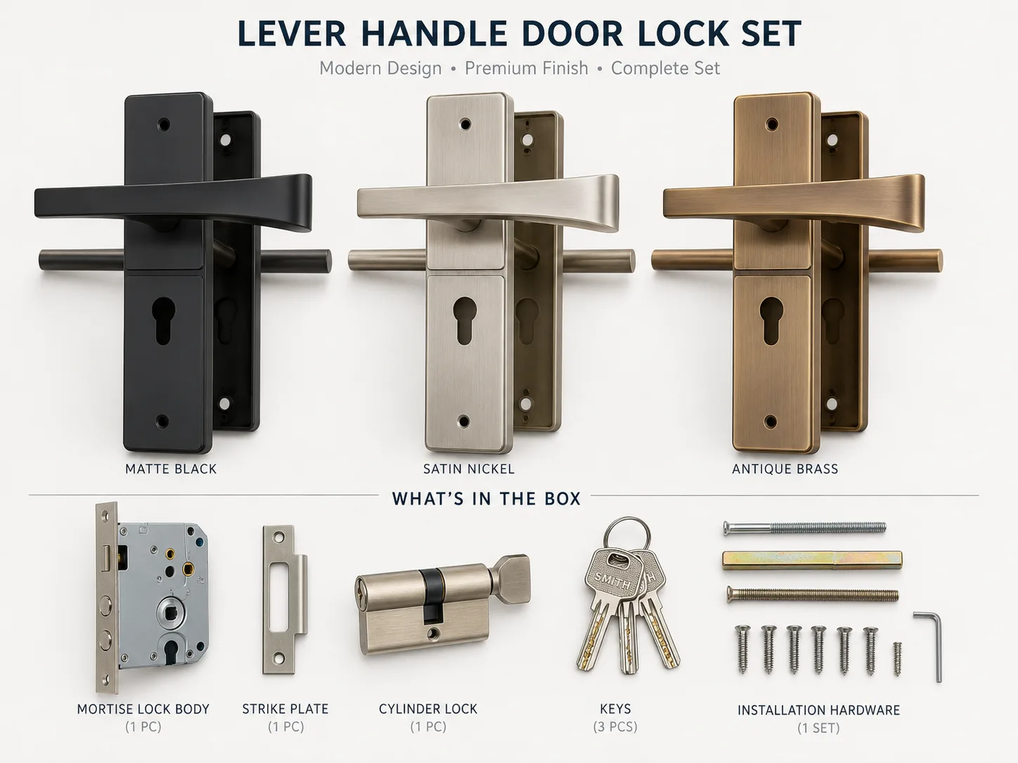 Lever Handle Door Lock Set