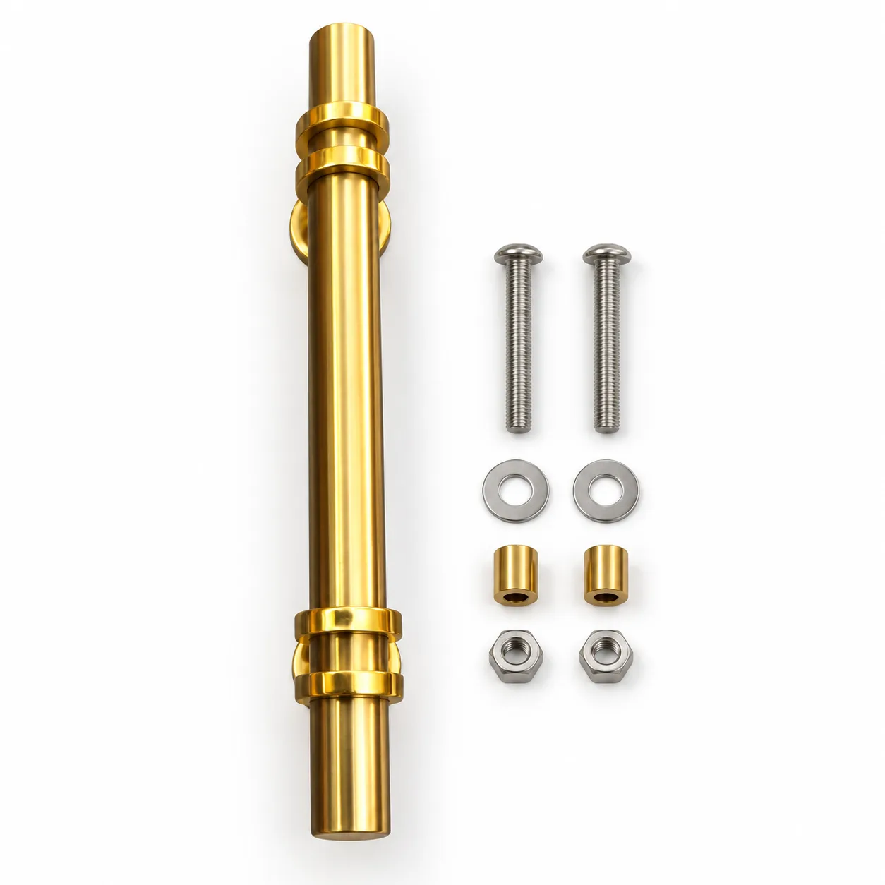 Gold-Tone Cylindrical Door Pull Handle
