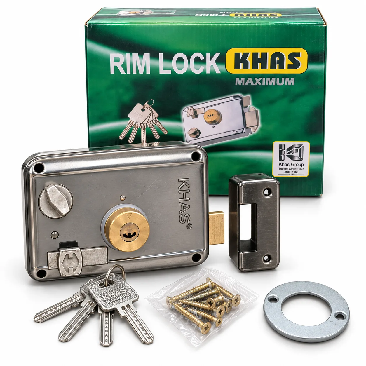 KHAS Maximum Rim Lock with Keys